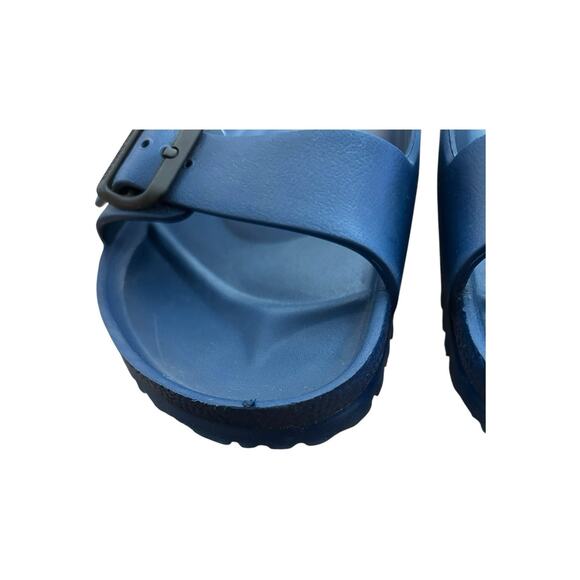 Birkenstock Arizona Essentials EVA Slides Blue Rubber Unisex W12-12.5/M10-10.5 - Picture 3 of 7